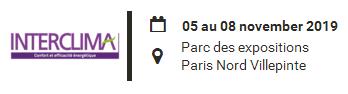 INTERCLIMA2019,法国暖通制冷展,巴黎暖通制冷展